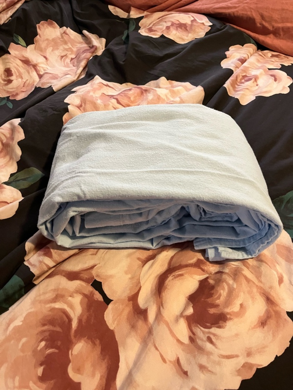 Soft Light Blue ~Twin Flat Sheet~ 100% cotton ~flannel Portugal